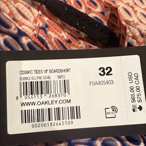 Oakley Bubble Ellipse Boardshorts - Orange and Blue